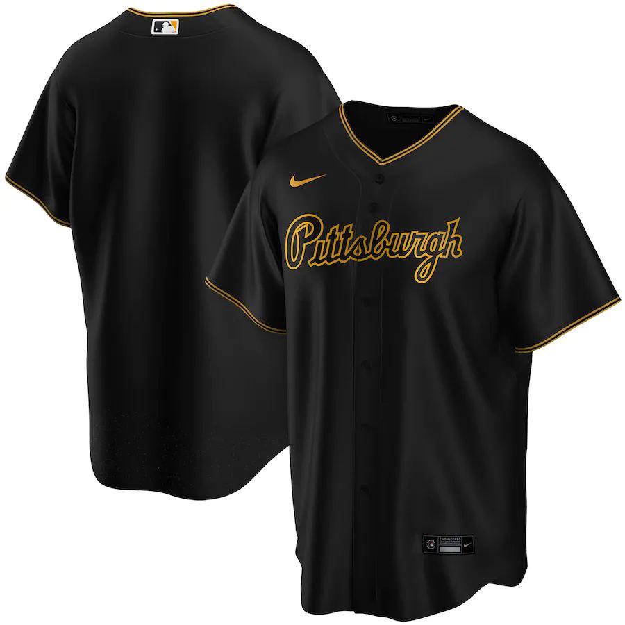 Mens Pittsburgh Pirates Nike Black Alternate Replica Team MLB Jerseys